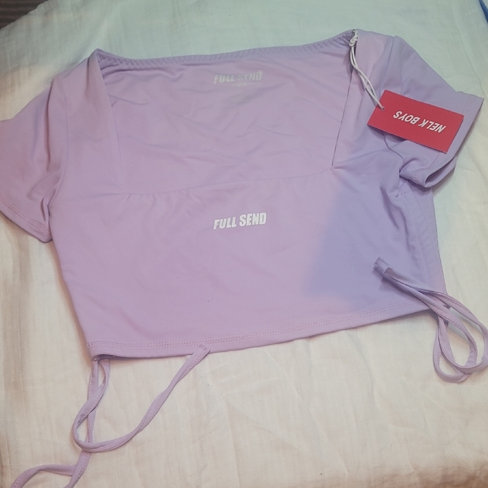 Full Send Women's Purple Crop Top